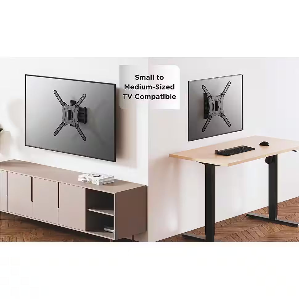 Full Motion Dual Arm TV Wall Mount for 23 In. to 55 In. Flat Panel Tv'S with 20° Tilt, 66 Lbs. Load Capacity
